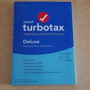 Turbotax deluxe 2019 with state & e-file